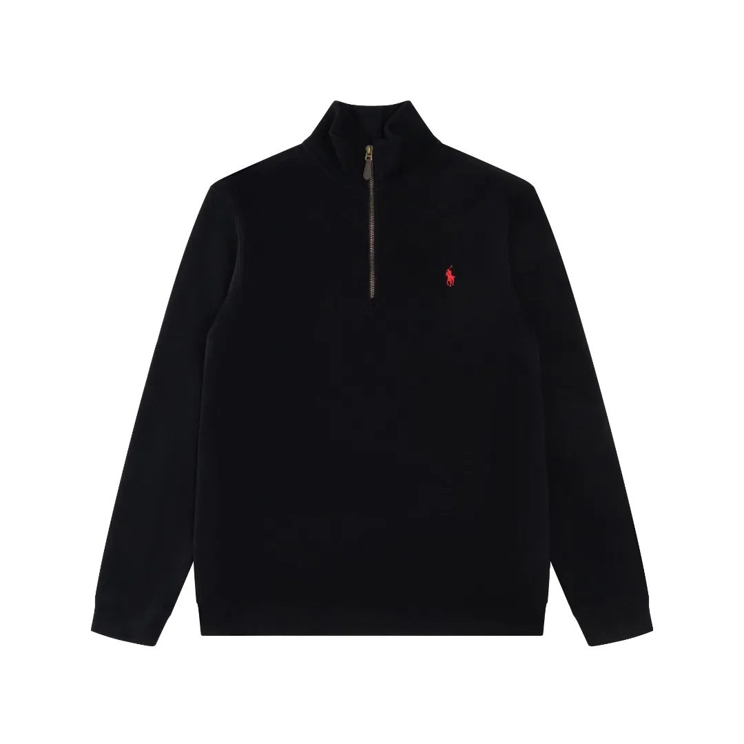 P230 #R97 Ralph lauren twelve-color embroidered pony logo half-zip high-neck long-sleeved knitted sweatshirt. The same style for men and women. The new half-zip sweatshirt for couples to wear in autumn is here! This kind of sweatshirt is really popular this year, even more popular than the hooded sweatshirt. Open the zipper and it can be used as a large lapel, which makes it more fashionable. The color of the classic design of the little war horse on the chest is matched with the embroidery. The simple zipper design echoes the brand logo, so you don’t need to match too much. The sweater version is loose enough! The fabric is custom-woven and dyed 100 cotton. 320g high gram weight 100% cotton knitted cotton with a certain thickness. The fabric is soft and comfortable, and the three-dimensional fabric is full of texture. The stitching is three needles and five threads, which is beautiful and strong. The pattern is also good. Although it is loose, it does not look bulky! - It is not a popular color scheme on the street. The color is pure and highly recommended. The upper body has a particularly high rate of turning heads. Loose style. Big drop shoulder OS style. Same style for men and women. Couple wear. Versatile and practical! Color: Gray, navy, khaki, green label, oatmeal brown label, apricot, black, army green, burgundy, pink, dark gray, light blue, white. Size: S M L XL Length: 70/72/74/76 Bust: 53.5/55.5/57.5/58.5 Shoulder width: 44/45/46/47 Sleeve length: 61/62/63/64